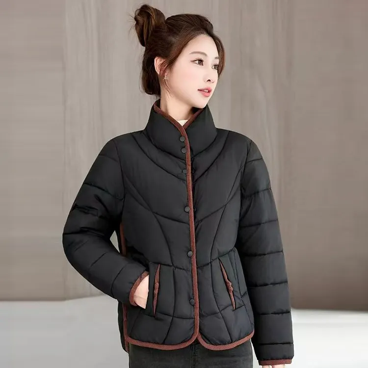 新款气质妈妈装2025秋冬女装冬季休闲外套宽松中老年冬季女装棉衣