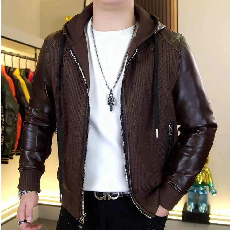 【阿东男装】9619男士高品质时尚加厚夹棉连帽外套