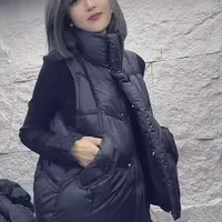 两口袋立领拉链马甲