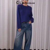 C.L'Audacieuse 美式复古显瘦牛仔裤 CL25C488