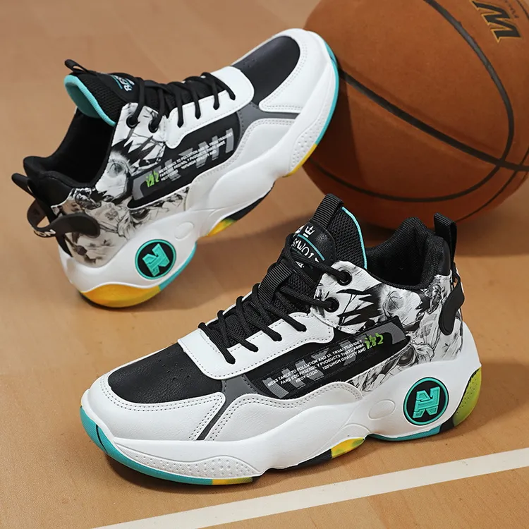 新百伦新款皮面加绒保暖青少年学生防滑运动跑步徒步篮球鞋运动鞋