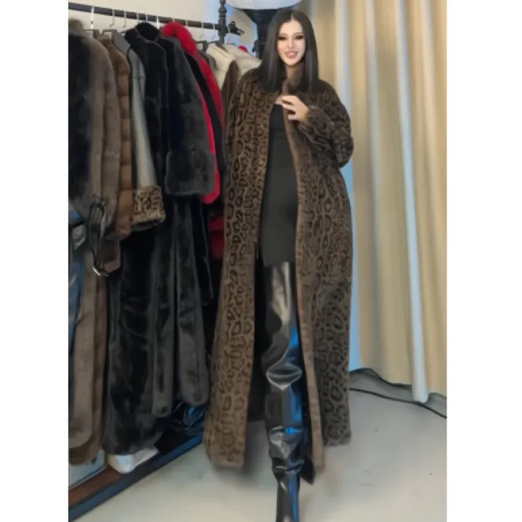 TAFRE设计款130长气质毛毛外套0100#