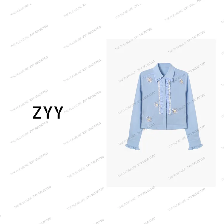 ZYY【向阳爱恋】2025S/S新品高级感慵懒风长袖衬衫女X250C252