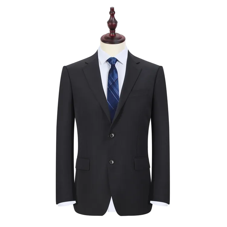 36301-10单西  男士春秋西服商务休闲上班黑色西装 后中开叉