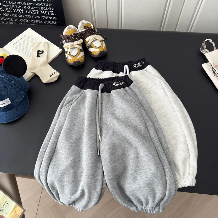 2025秋季亲子新款休闲裤儿童卫裤新款童装宝宝洋气加绒运动裤