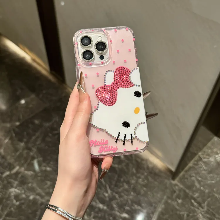 【高定点钻-甜美KT】适用于iPhone17promax/16/15/14/13手机壳防摔