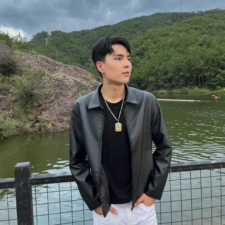工厂直发男式春季休闲新款男士春秋款翻领皮衣-035