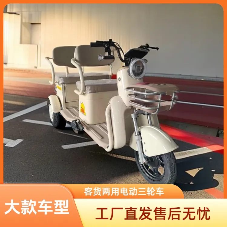 电动三轮车新国标新款大号老年代步女士接送孩子电瓶车休闲电三轮