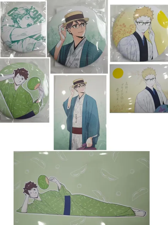 《红豆尼》排球少年 ×仙台 茶寮联名 单领吧唧 明信片盲盒 默认代拆