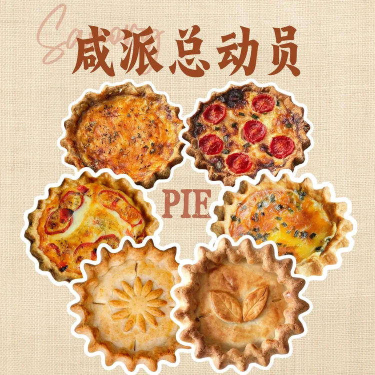 咸派总动员，健康早餐午餐晚餐下午茶烤箱空气炸锅美食