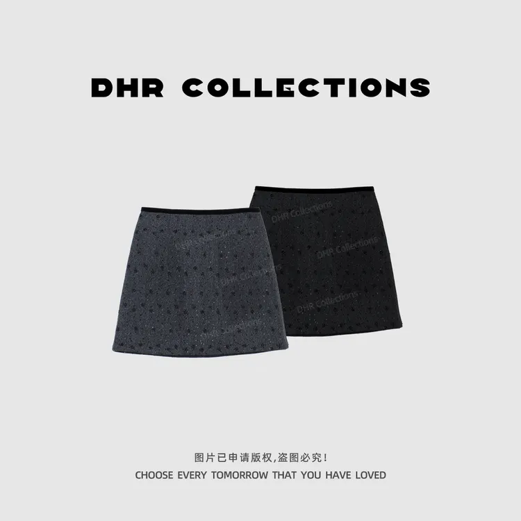 豆豆11【夜幕流星】氛围感亮片显瘦气质半身裙百搭短裙-632025DQ