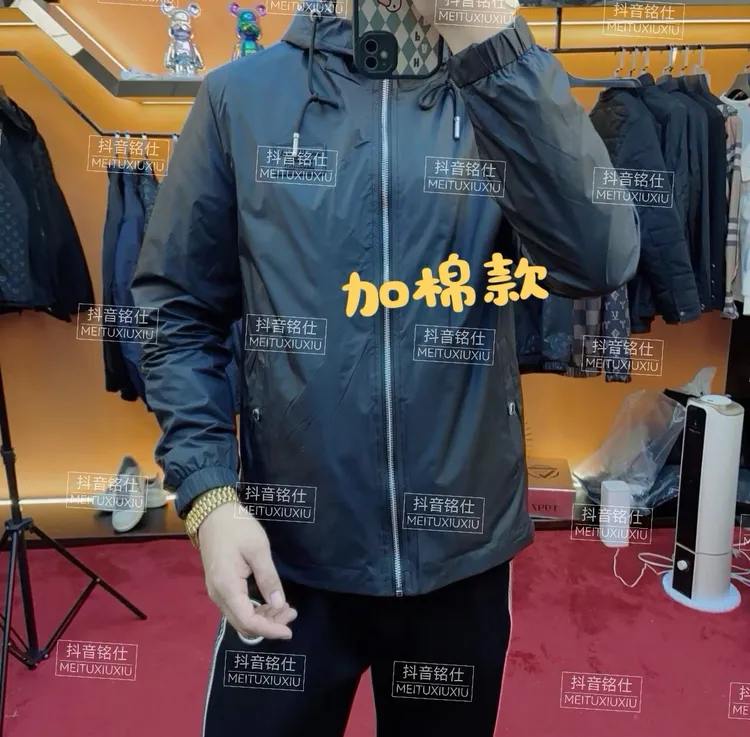 「双面棉服」冬季新款男士双面连帽外套时尚百搭休闲