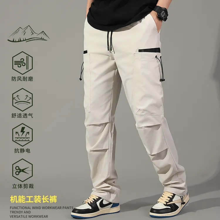 台州鸟冲锋裤软壳裤春秋休闲裤男百搭多袋裤户外登山多功能工装裤