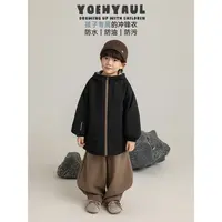YOEHYAUL/幼悠冬一波 男童暖酷 杜邦三防 加绒冲锋衣外套 N7134