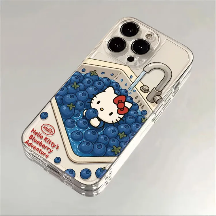 蓝莓kt猫适用苹果iPhone15/16promax华为手机壳13/14太空壳软壳xr