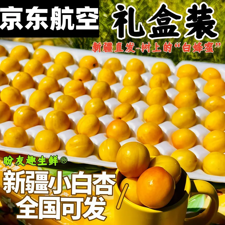【库车小白杏】新鲜当季新疆小白杏纯甜多汁水果现摘现发京东航空商品图