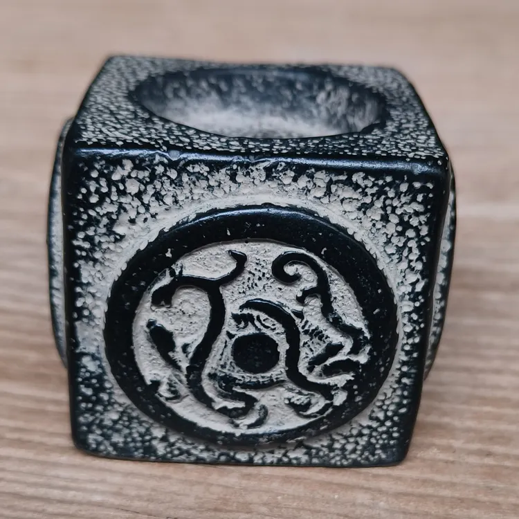 茶室布置物件四纹神烛台手工复古纯手工雕刻网红家居装饰品