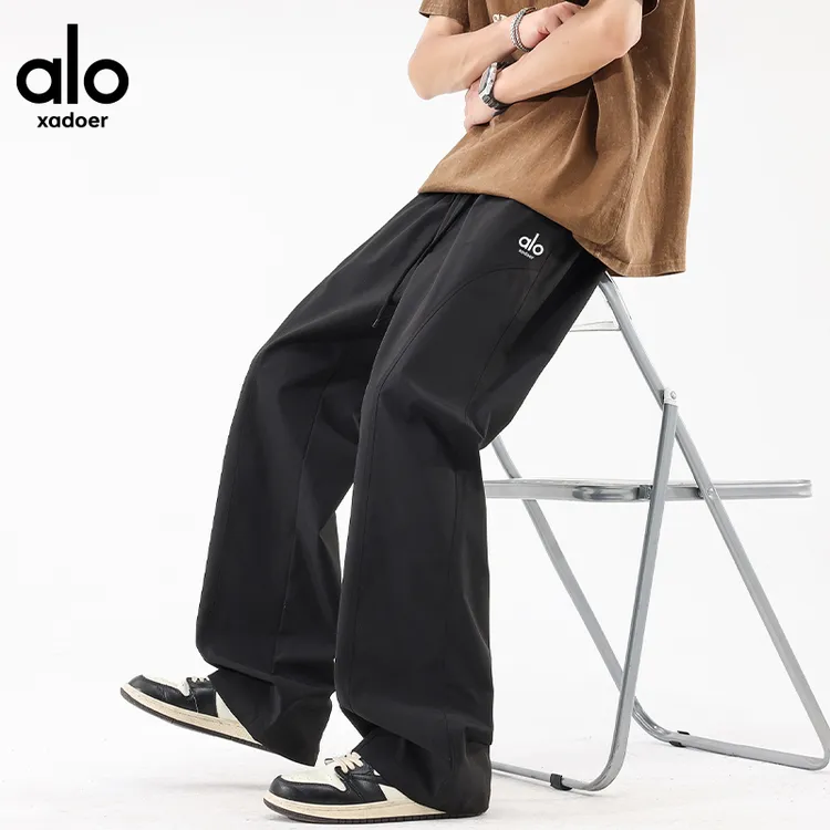Aloxadoer秋季男士运动长裤时尚百搭直筒裤潮流显高美式休闲长裤