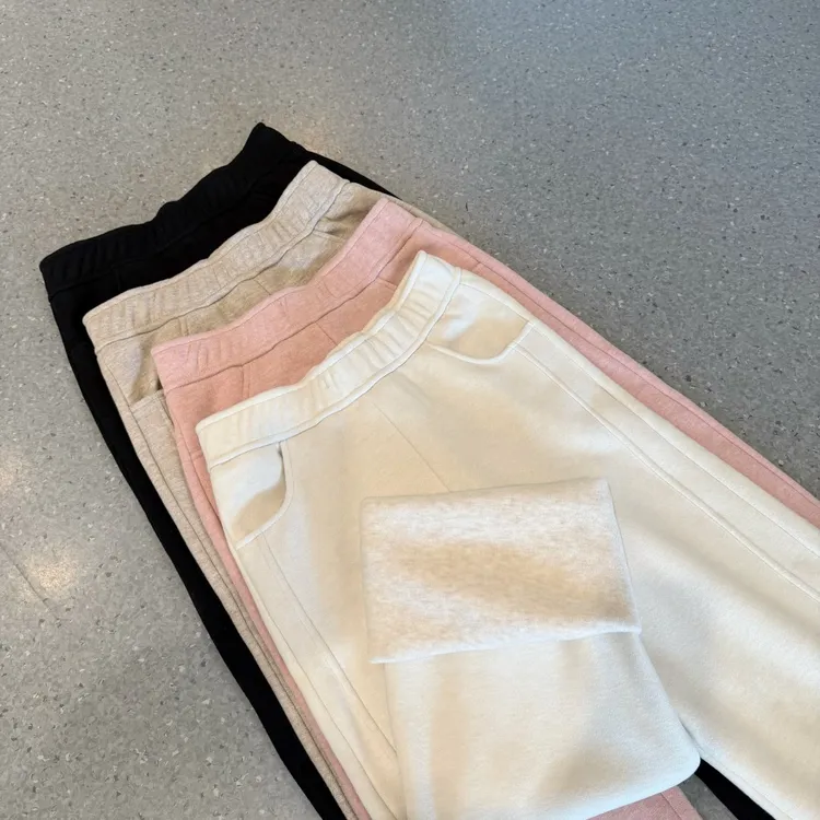 【加绒加厚羊毛蚕丝裤】25年冬季新款垂感高腰直筒阔腿裤显瘦24703