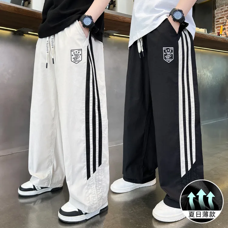 夏季薄款男童防蚊休闲裤中大童美式炸街直筒裤儿童潮流长裤防蚊裤