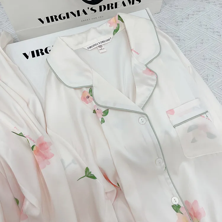 新款芍药花长袖长裤套装短袖短裤套装