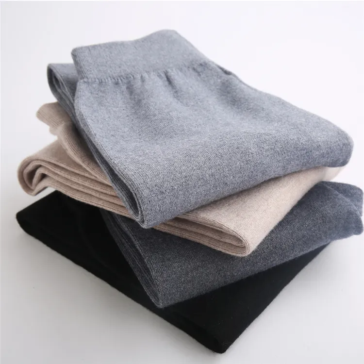 秋冬儿童羊毛裤双层加厚女童打底裤中大童保暖裤男针织毛线裤薄款