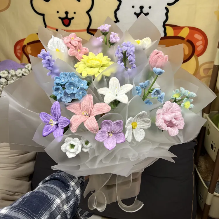 一岁一礼扭扭棒花束自制手工DIY花束材料包送女朋友生日520礼物