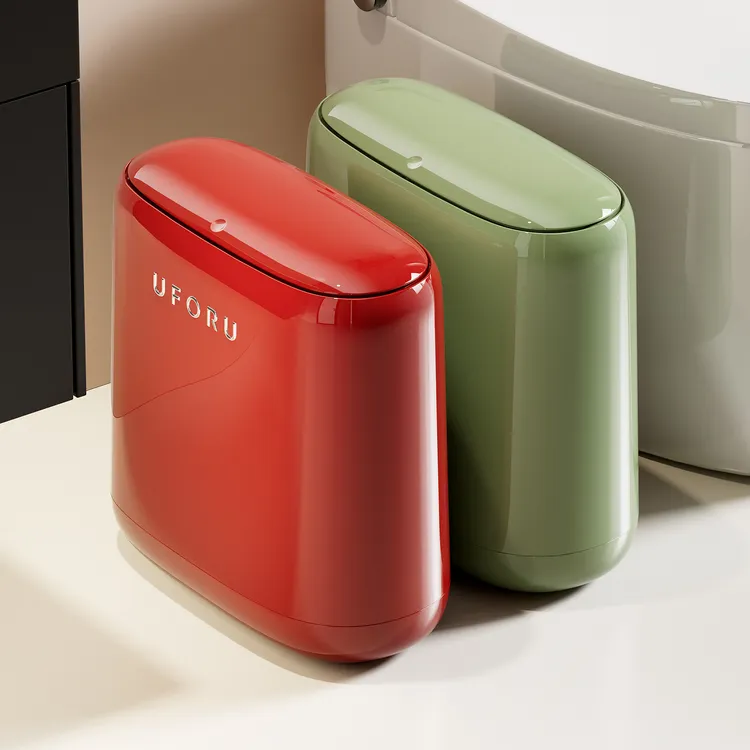 橱明星鹅蛋夹缝垃圾桶按压厕所客厅大容量带盖窄缝纸篓加厚卫生桶