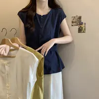大码气质甜美风复古方领短袖衬衫女胖MM宽松显瘦遮肚薄款百搭夏季