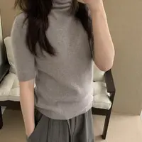 【梨花服饰】毛织半袖毛衣