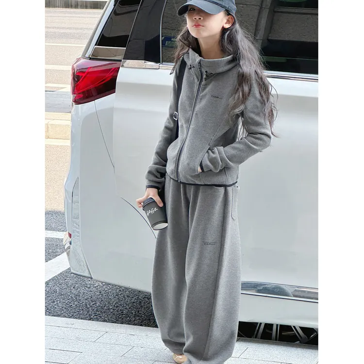 K29659孙小美韩系女童卫衣套装2025新款秋装儿童休闲两件套春秋潮