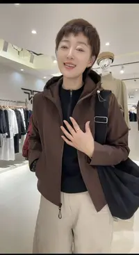 【女王团精选】时尚防风短款收腰连帽风衣工装冲锋衣韩版休闲外套女