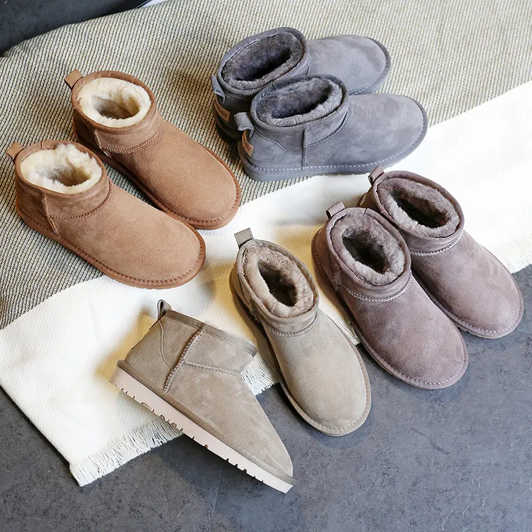 【莫拉塔】周冬雨同款雪地靴女2025年新款羊皮毛一体保暖舒适短筒靴