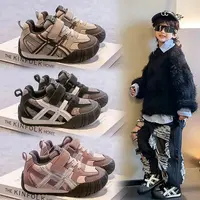 男童2025新款儿童运动皮面轻便跑鞋2056