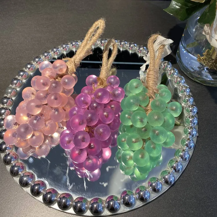 手工水晶葡萄香皂成品仿真葡萄串手工皂一串留香持久网红香薰挂件