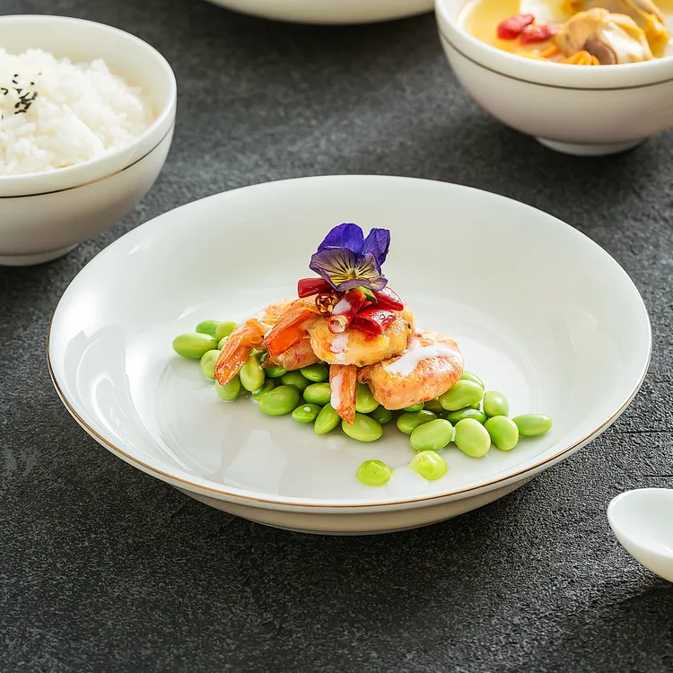 德化中国白羊脂玉餐具2025新款特别好看的精致高级感陶瓷菜盘餐盘