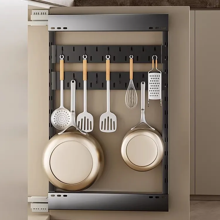 洞洞板卫生间半墙拉篮浴室柜干区置物架窄柜抽屉式侧装厨房拉篮