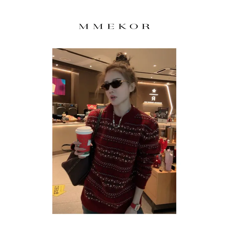 MMEKOR“平安颂”毛衣 2025新款秋款摩登街头百搭上衣 31068