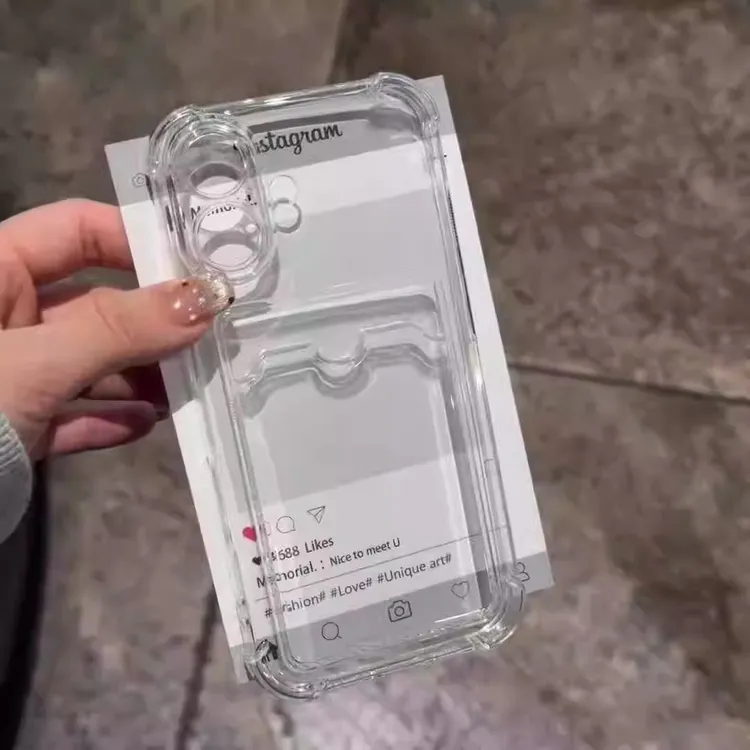透明卡套diy放打印照片适用于16/15手机壳13新款iphone14pro