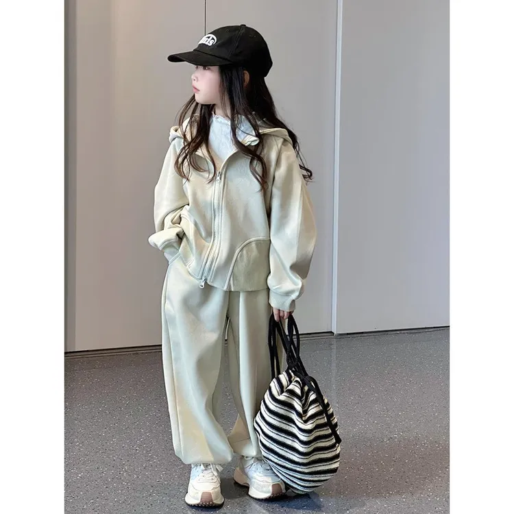 2025炸街女童秋装套装儿童洋气时尚运动童装卫衣外套春秋款两件套