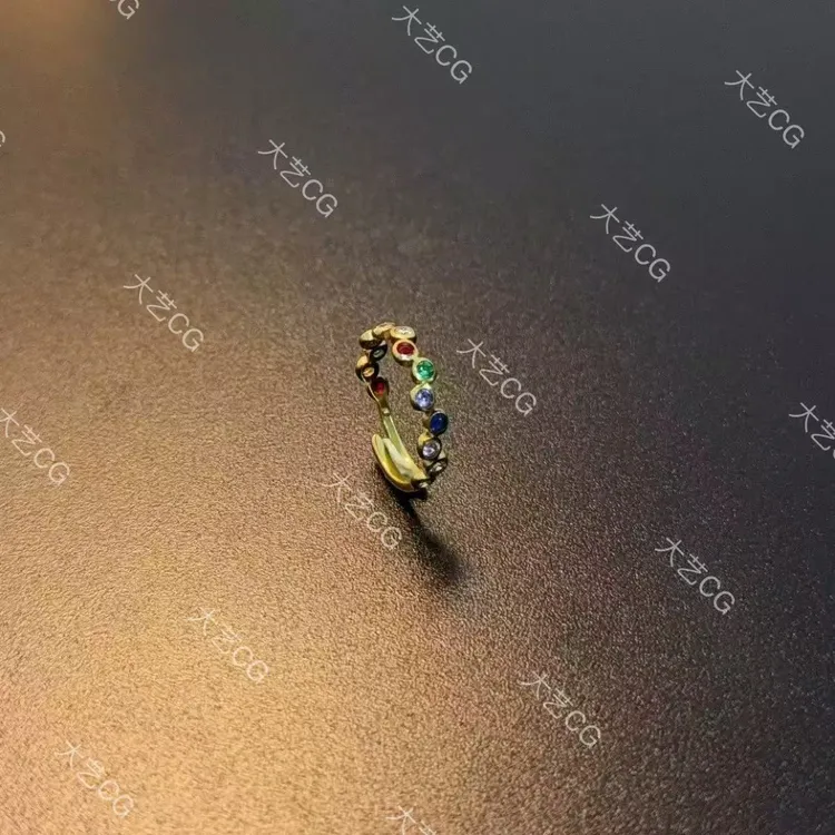 合金仿水晶戒指 超细彩色戒指百搭开口可调节复古指环RICug 0429