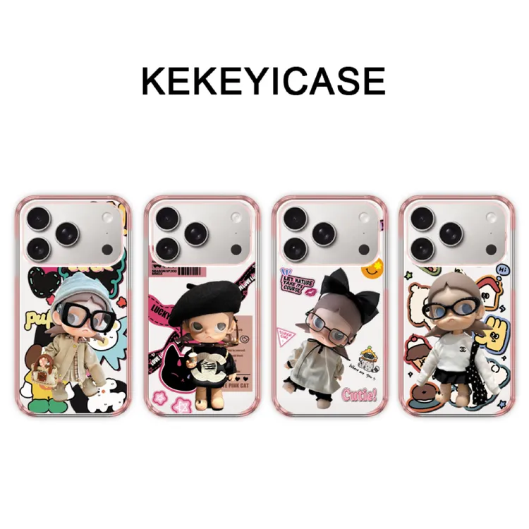 ina风粉色嘎子姐适用于苹果iphone17透明亚克力防摔磁吸手机壳