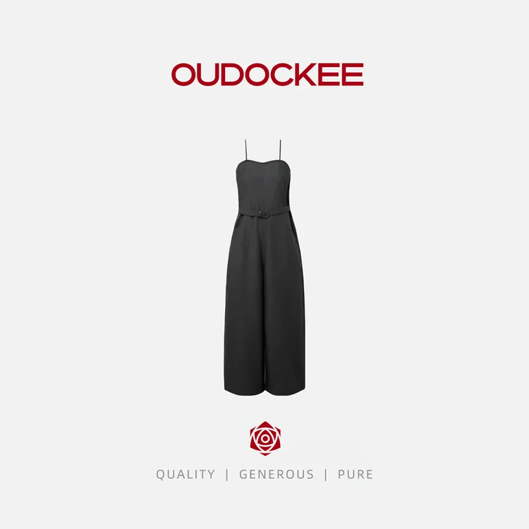 OUDOCKEE 鸥鸥【100棉】背带裤 深灰色背带裤新款 K2502X316T
