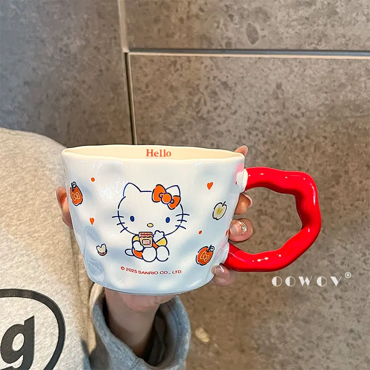 三丽鸥凯蒂猫水杯子爆款2025新款网红家庭杯子高颜值咖啡杯伴手礼
