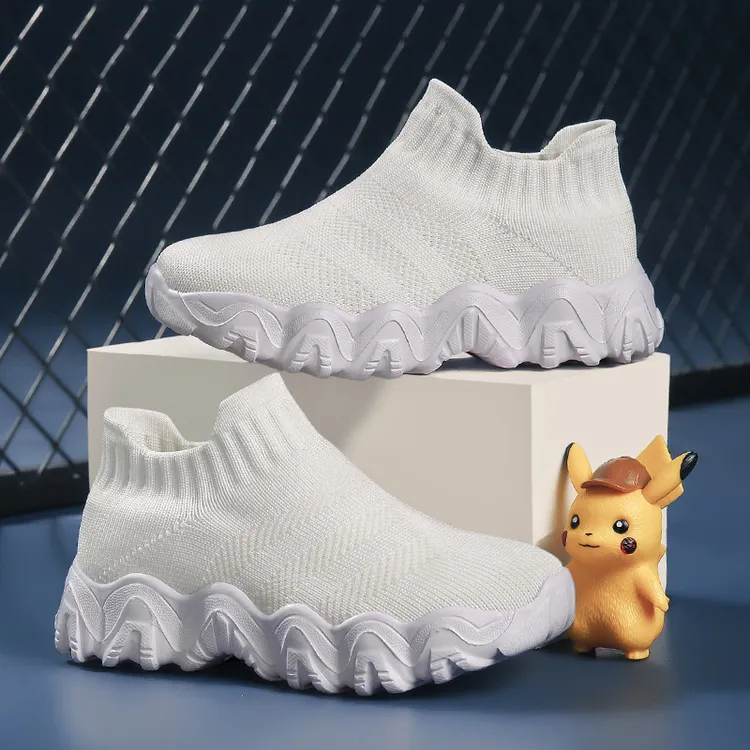 男童鞋子2025秋季新款儿童飞织网面透气袜子鞋中大童男孩运动鞋潮