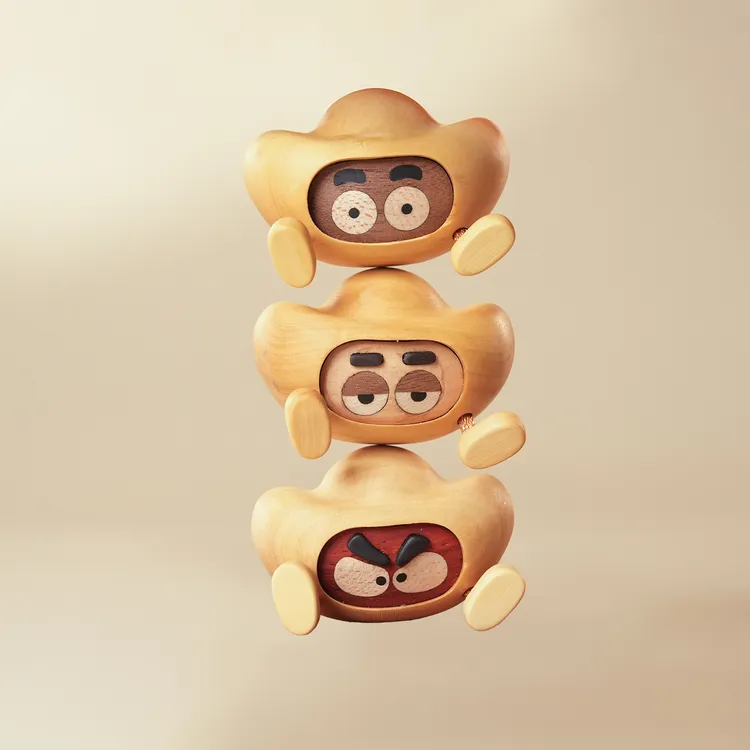 原上城原创设计新年装饰实木元宝新中式招财小摆件高档礼物