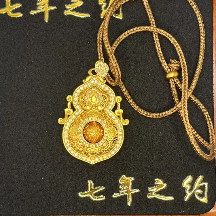 合金锆石吊坠 5G工艺镶嵌祥云四美葫芦精致精美保色久喜欢就拍