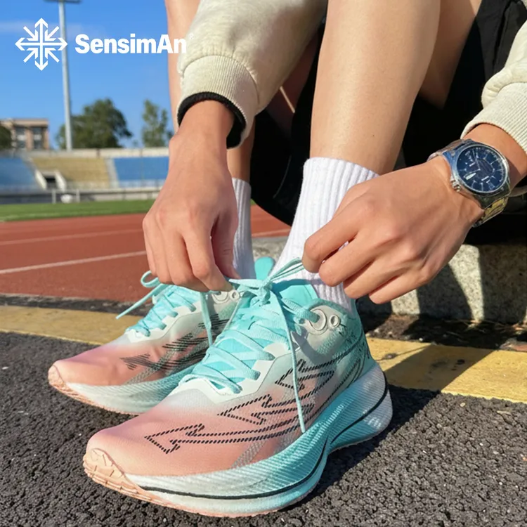 【绝影】森斯曼 减震竞速女男跑步鞋透气跑鞋休闲透气马拉松缓震