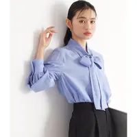 【Montendre】 美人百花杂志款 O 百搭领结设计气质宽松衬衫