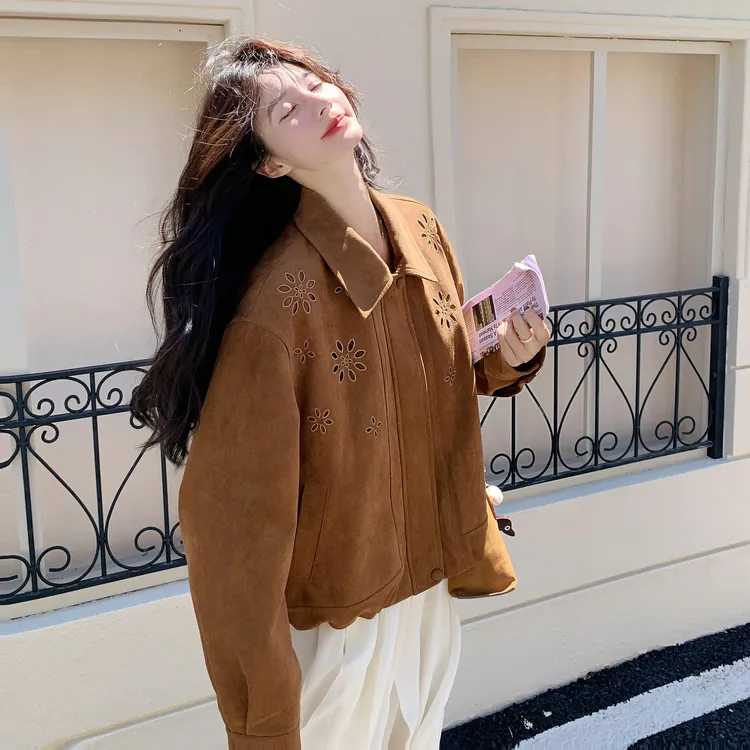 小个子设计感短外套女2025春秋新款巨好看的休闲百搭洋气夹克上衣